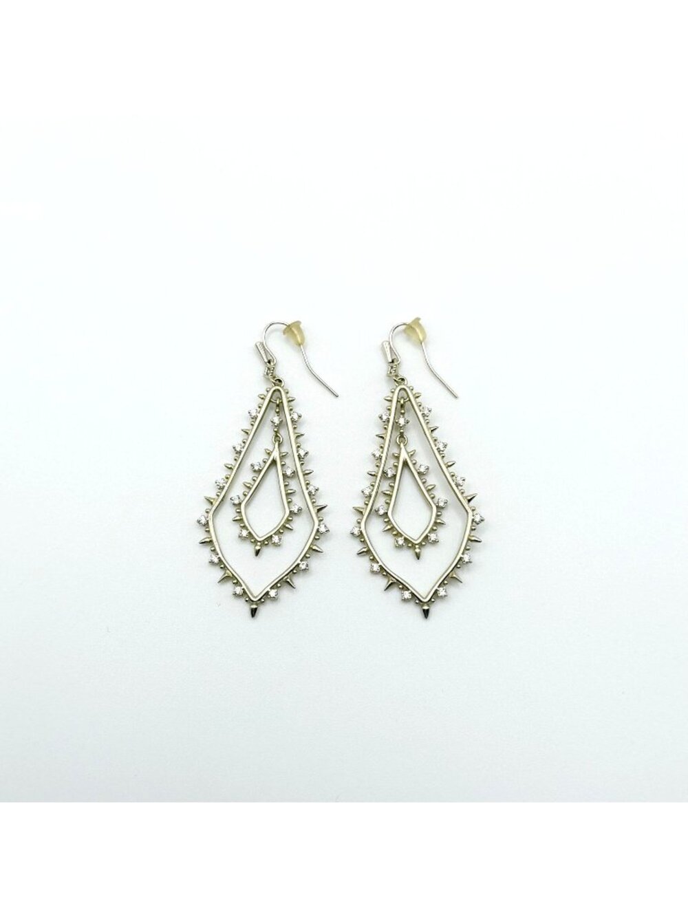 Kendra Scott Gold-Tone Drop Earrings With Crystal Accents